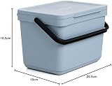 TATAY 6L Kitchen Food Waste Caddy Freestanding Blue 26.5x20.5x18.5 cm view 5