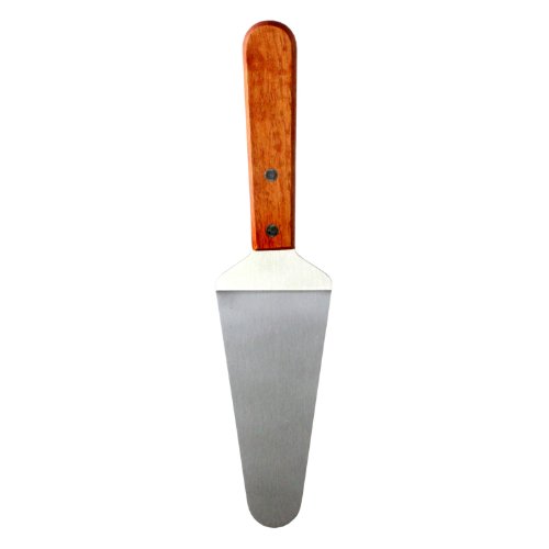 Thunder Group SLTWPS006, 2-1/2-Inch x 5-Inch Pizza Server with Wood Handle, Baking Turner Spatula with Polished Finish, Pie Server