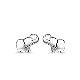YFN Elephant Pendant Necklace Earrings Bracelet Sterling Silver Ear Studs for Women Girls