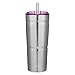 Bubba Envy S Vacuum-Insulated Stainless Steel Tumbler with Lid and Straw, 24oz Reusable Iced Coffee or Water Cup, BPA-Free Travel Tumbler, Steel/Paradise Purple