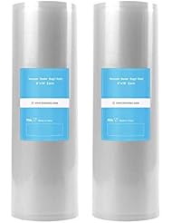 KOIOS Vacuum Sealer Bags, 8â€x16â€ Vacuum Sealer Rolls, Commercial Grade Bag Rolls for FoodSaver and Sous Vide - BPA Free & FDA Approved, 2PACK