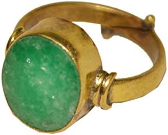 Swasti Retail Green 4.25 Ratti Natural Certified Emerald Panna Gemstone Panchdhatu Ring for Men