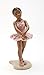 Cosmos Gifts Fine Porcelain African American Ballerina Ballet Dancer Girl in Pink Tutu Dress Figurine, 6-1/8
