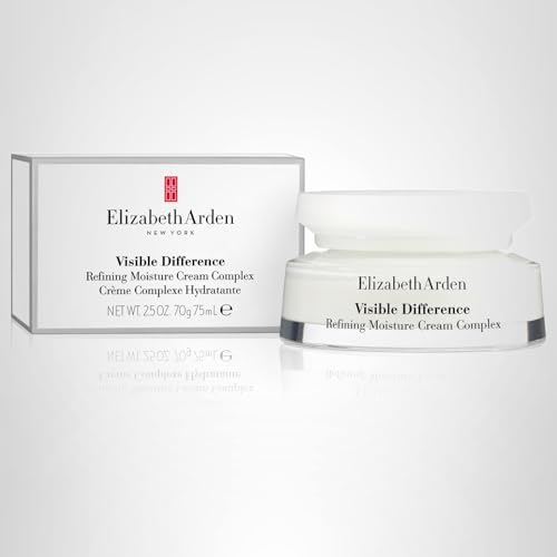 Elizabeth Arden Visible Difference Refining Moisture Cream Complex, Daily Face Moisturizer, Prevents Hydration Loss, Dermatologist and Clinically Tested, 2.5 Oz