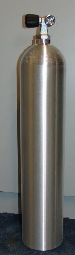 Aluminium diving bottle 5.7 litres (40cuf), 200 bar complete