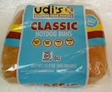 Udi's Gluten Free Classic Hotdog Buns 12.9 oz. - case of 6 (6 buns per pack)