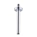 Ceiling Mount Shower Arm with Flange, Straight 8-Inch, G1/2 Thread, Brass Chrome-Plated