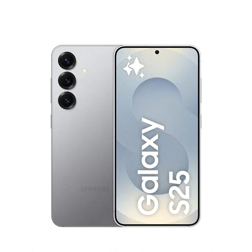 Galaxy S25 256GB Teléfono Móvil con IA, Galaxy AI, 12GB RAM, Cámara 50MP, Dual SIM, IP68, Garantía del Fabricante 3 Años + 1 Año Extra, Color Gris (Versión Española)