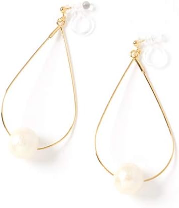 Amazon ニノン Ninon ティアドロップ ピアス イヤリング 金属アレルギー レディース コットンパール 樹脂ポスト ピアス 通販
