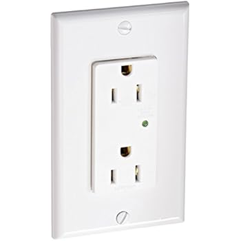 Leviton 5280-W 15 Amp, 125 Volt, Decora Plus Duplex Surge Suppressor Receptacle, Straight Blade, Industrial Grade, Self Grounding, White