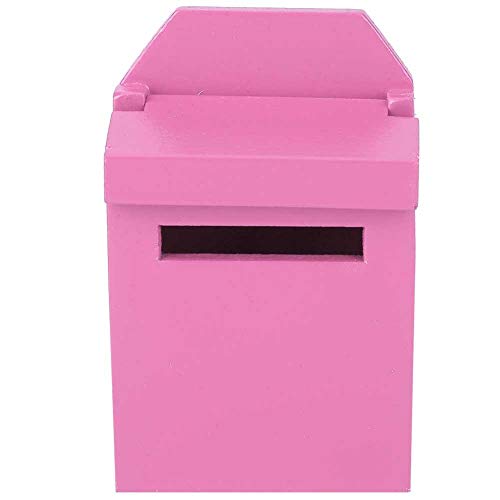 KEYREN Simulation Miniature Color Mailbox for 1:12 Doll House Door Garden Accessory (Pink) - Thumbnail 7
