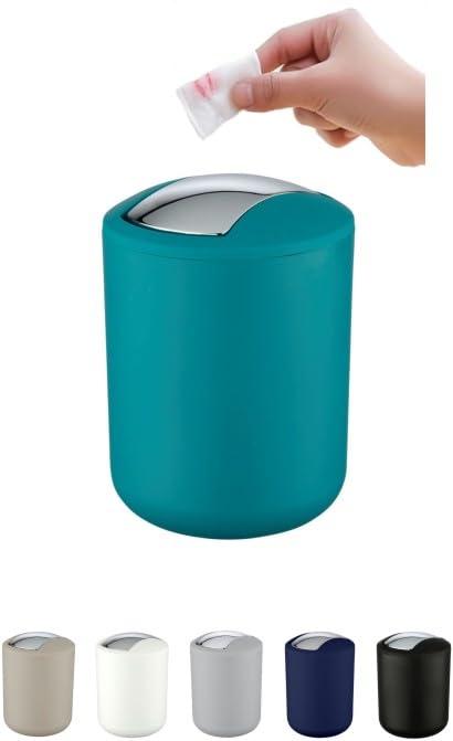 WK "Brasilia" Table Top Kitchen Waste / Cosmetics Small Bin (Cerulean Blue)
