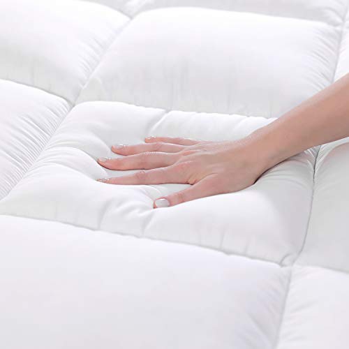 Extra Thick Mattress Topper Queen Size, Soft Down Alternative Fiber
