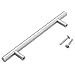 LIZAVO 701-128SN Brushed Satin Nickel Cabinet Pulls Solid Modern Euro Style T Bar Kitchen Cabinet Handles- 5 inch (128mm) Hole Centers- 10 Pack