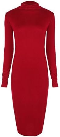 polo neck midi dress