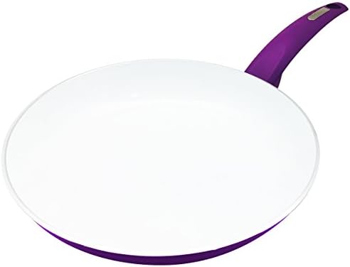 Ricovero Cookware Double Nonstick Ceramic Coating Pressed Aluminum Frying Pan, 11-Inch (Purple)
