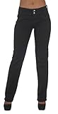Fashion2Love N625BT-P– Plus Size, Butt Lifting, Levanta Cola, Mid Waist, Boot Leg Jeans in Black Size 20
