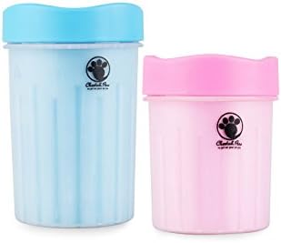Portable Paw Cleaner Cup for Dogs: Essential Dog Cleaning Supplies for Washing Dirty & Muddy Pet Feet - Soft Silicone Plunger to Scrub Each Foot & Wash Away Dirt, Mud & Debris Medium, 3 x 6 Inches