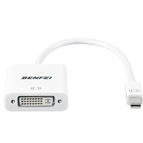 Mini DisplayPort(Thunderbolt) to DVI Adapter, Benfei Mini Display Port to DVI Converter Male to Female Adapter Cable for ThinkPad SurfacePro PC