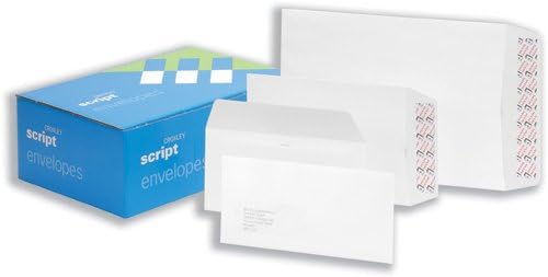 Croxley Script Envelopes Wallet Peal and Seal Window Pure White DL [Pack of 500]