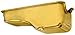 Milodon 30720 Steel, Gold Zinc Plated Stock Replacement Oil Pan for Small Block Ford