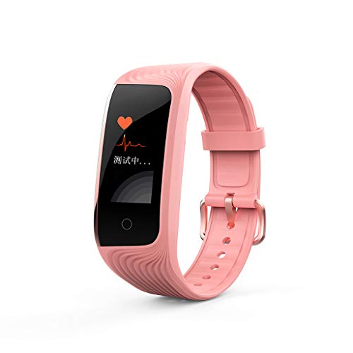 Fitness Tracker,Smart Wrist Band Sleep Sports Fitness Heart Rate Tracker Pedometer(Pink)