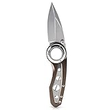 BELK O-Ring Grip - Skillful Control Pocket Folding Knife with Stainless Steel Handle, False Edge + Belt Clip