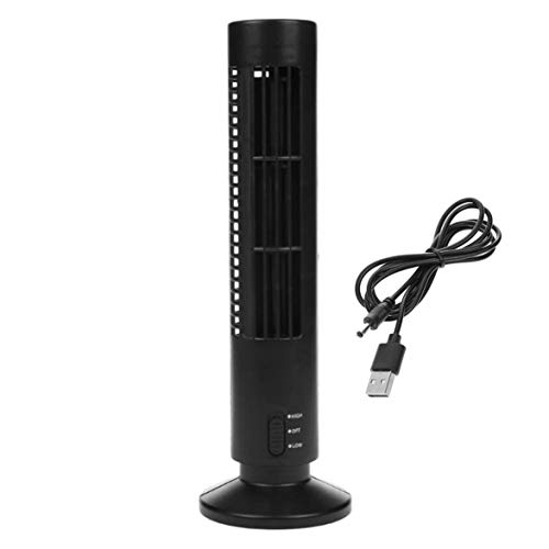 Pandamama USB Charging Bladeless Fan Mini Air Conditioner Fan Desk Cooling Fan Home Office Table Tower Fan