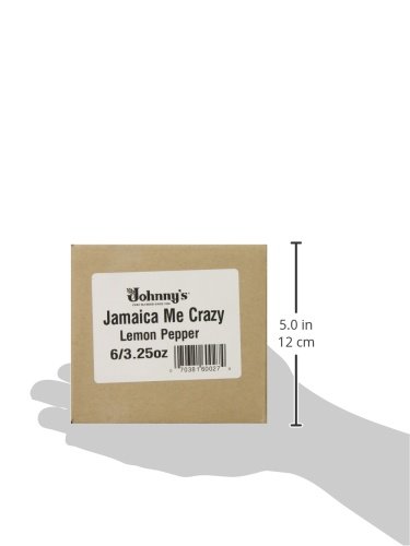 Johnny's Jamaica Me Crazy Lemon Pepper, 3.25 Ounce (Pack of 6)
