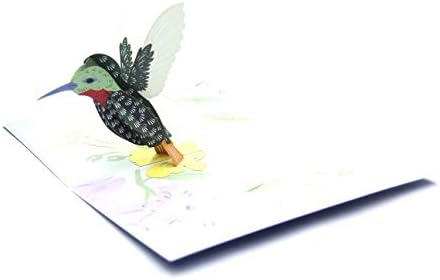 Flying Hummingbird 3D Paper Pop-up Greeting Card Holiday Gift