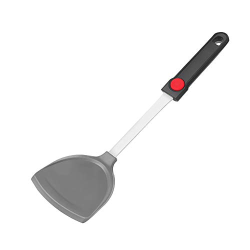 Silicone Spatula Heat Resistant 14” Large Turner Stainless Steel Handle Pancake Turners, Egg Flippers Spatulas For Non Stick Cookware