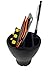 Gearred up Car Cup Holder Organizer for Cell Phones, Change Coins, Accessories Pen, Black Foam Connect Charger from Bottom