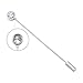 HooAMI Round Crystal Rhinestone Brooch Lapel Stick Pin for Men and Women Silver