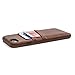 Dockem Wallet Card Case for iPhone SE 3 (2022), iPhone SE 2020, iPhone 8/7: Smooth Premium Synthetic Leather with 2 Card Holder Slots [Exec Brown]