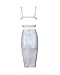 Whoinshop Women's Bodycon Skirt Set 2 Pieces Sleeveless Celebrity Bandage Dress