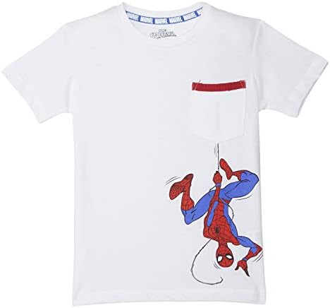 Spiderman By Kidsville Boy's Plain Regular fit T-Shirt