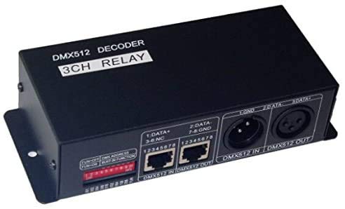 3CH DMX512 Relay Controller - DMX512 Relay Decoder Switch AC110-220V