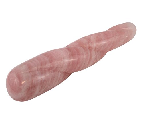 Rose Quartz Spiral Yoni Wand | Medium Thick | Crystal Dildo | Crystal Sex Toys | Pleasure Wand | Certified Gemstones …