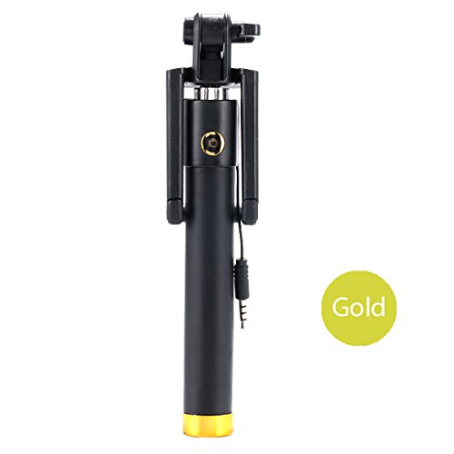 [Gold]Luxury Universal Selfie Stick Monopod for Iphone 6 Plus 5s Wired Palo Selfie For SAMSUNG Android IOS Groove Camera Para Selfie