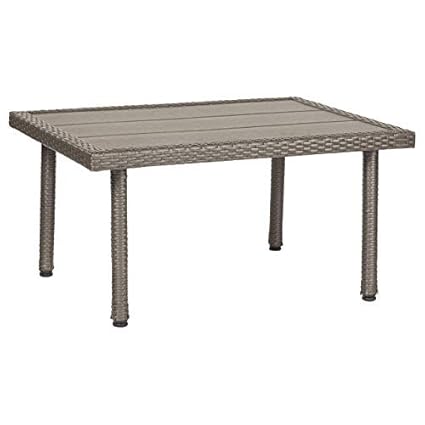 Ecr4kids Petite Patio Toddler Table All Weather Plastic Wicker Kids Outdoor Furniture 18in High