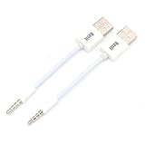 iPod Shuffle Charger - Rerii [ 2-Pack] iPod Shuffle Charging, Charge SYNC Data Cable, Work with iPod Shuffle 3rd, 4th, 5th, 6th Generation