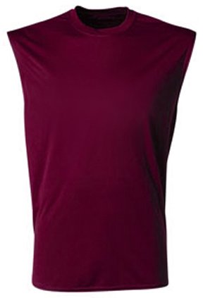 A4 Men's Cooling Performance Muscle Tee, Maroon, X-Large