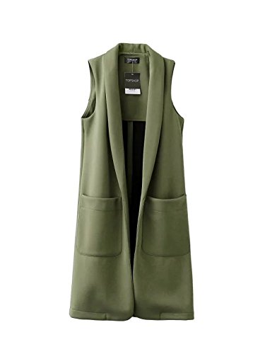 Lingswallow Women Green Punk Drawsting Military Hunting Hiking Fatigue Vest Lingswallow Women Green Punk Drawsting Military Hunting Hiking Fatigue Vest