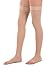 Jomi Compression Stockings For Women 20-30 mmHg Open Toe, Made in USA, Graduated Thigh High Compression Socks Women, Premier Opaque Support Stockings For Men, Silicone Dot Top Band, 241 (Small, Beige)