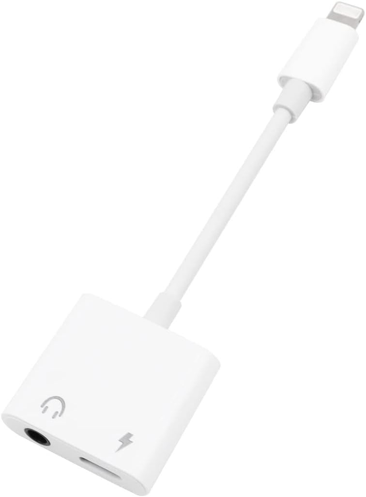 VOANZO 2 in 1 OTG Adapter OTG Cable with 3.5mm Jack Charging Port for i-Phone/i-Pad Support iOS 10.3 or Higher Systems