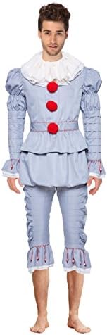 Women's Halloween Clown Cosplay Costumes Pennywise Costplay Outfit, L