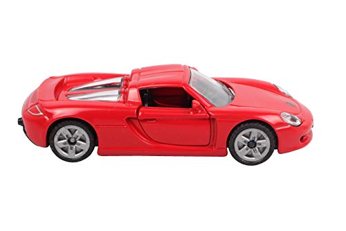 siku 1001, Porsche Carrera GT Sportwagen, Metall/Kunststoff, Rot, Öffenbare Türen, Spielzeugauto für Kinder – Bild 6
