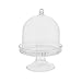 SpecialT | Mini Cake Stand – Mini Cake Plate with Stand and Dome Cover, Single Cupcake Stand Mini Dessert Plates 48-Pack
