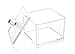 Kamay's Monolayer Transparent Multi-Function Cubes Acrylic Cotton Swab Cotton Ball Cotton Pad Dispenser Holder Container Make Up Organiser With Lid (D)
