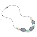Consider It Maid Silicone Teething Necklace for Mom to Wear - FREE E-BOOK - BPA FREE and FDA Approved - Motherhood (Grey/Mint/Navajo White)